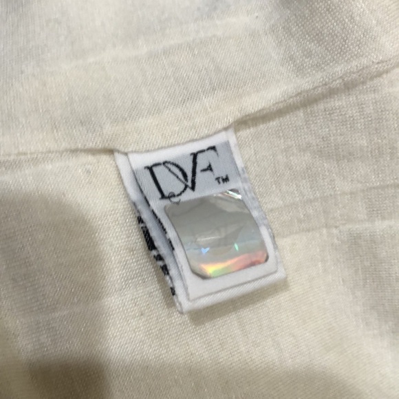 Diane Von Furstenberg Zarita Dress Size 6 Cream Floral Lace Bodycon Mini - Picture 7 of 11